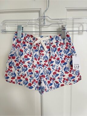 NWT Baby GAP Floral Shorts 18-24M Toddler Pull On Shorts